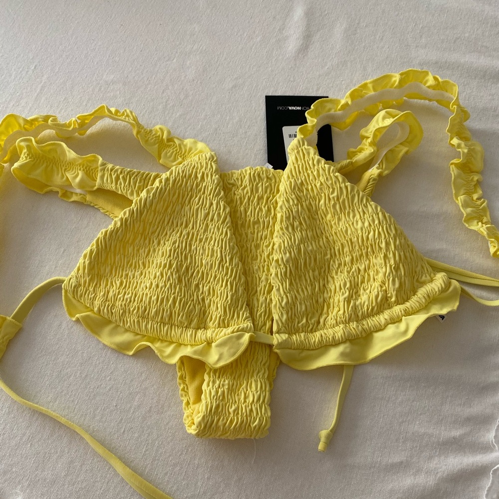 Ruched ruffle bikini